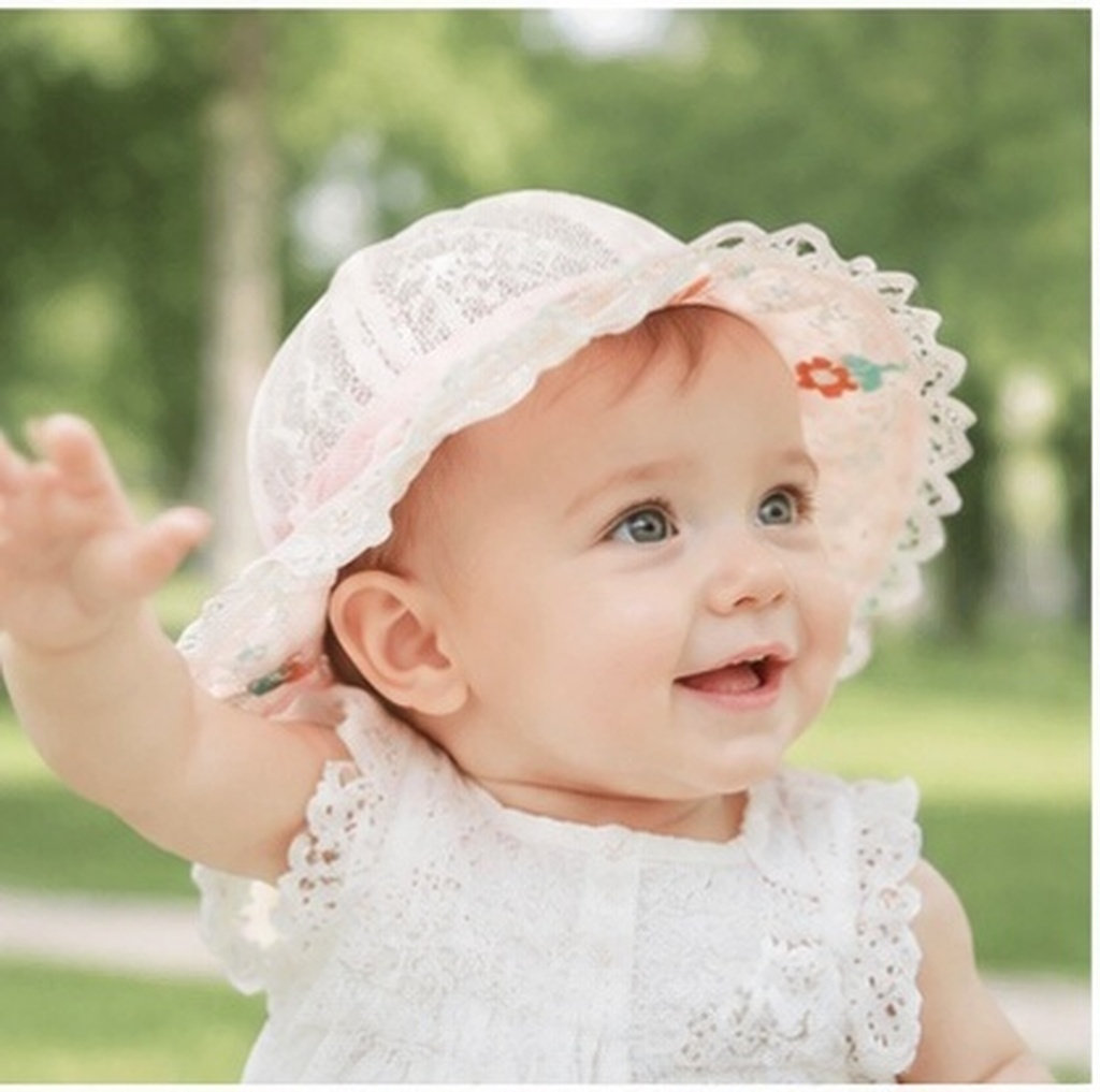 Sun Hat Wide Brim - قبعة صيفية للفتيات الصغيرات، مصنوعة من