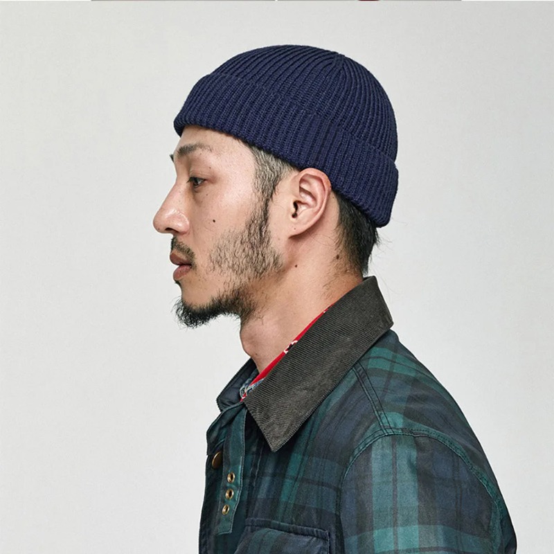 Beanie Cuffed Knit - قبعة شتوية ناعمة من الصوف المحبوك