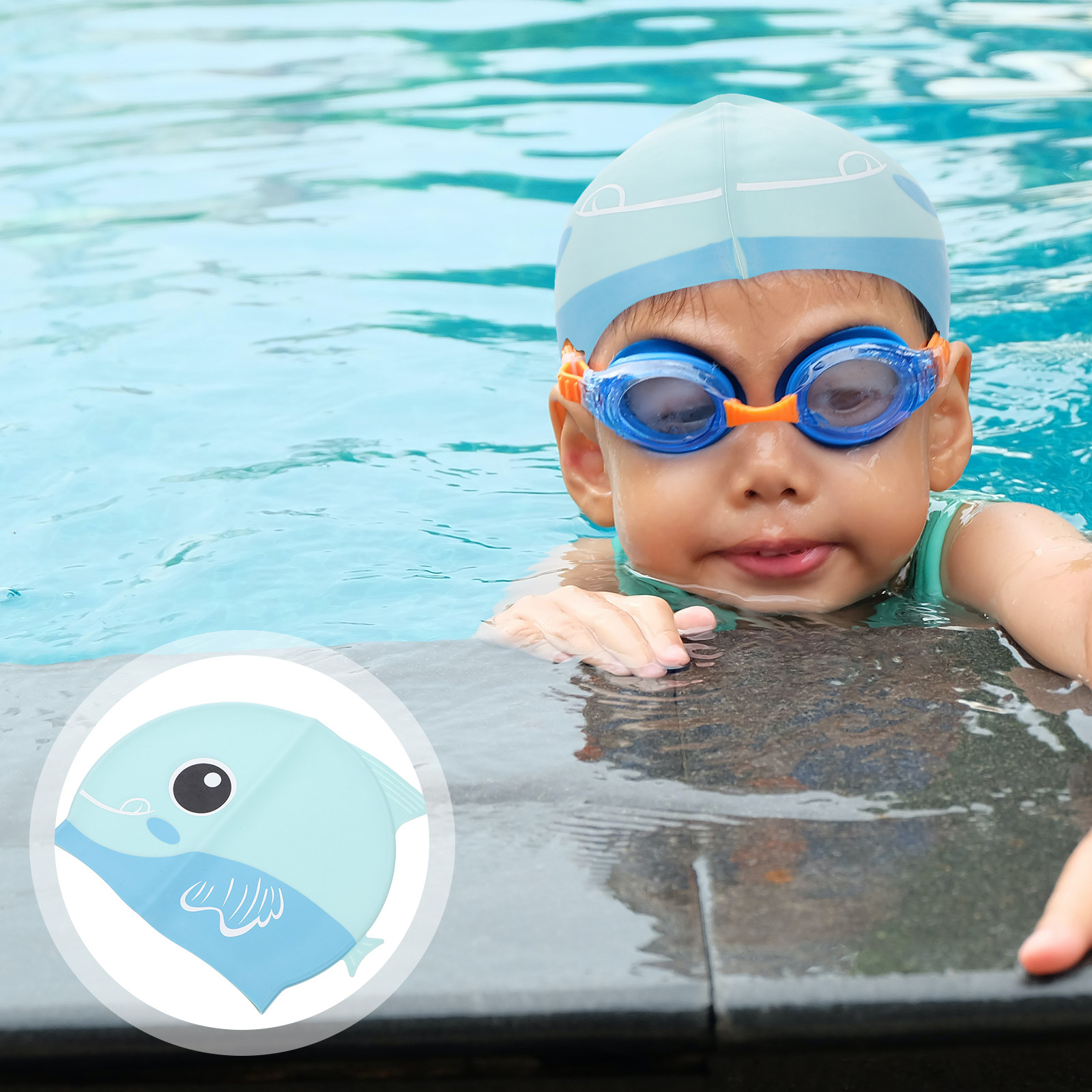 Swim Hat Silicone - قبعة سباحة للأطفال مصنوعة من السيليكون،