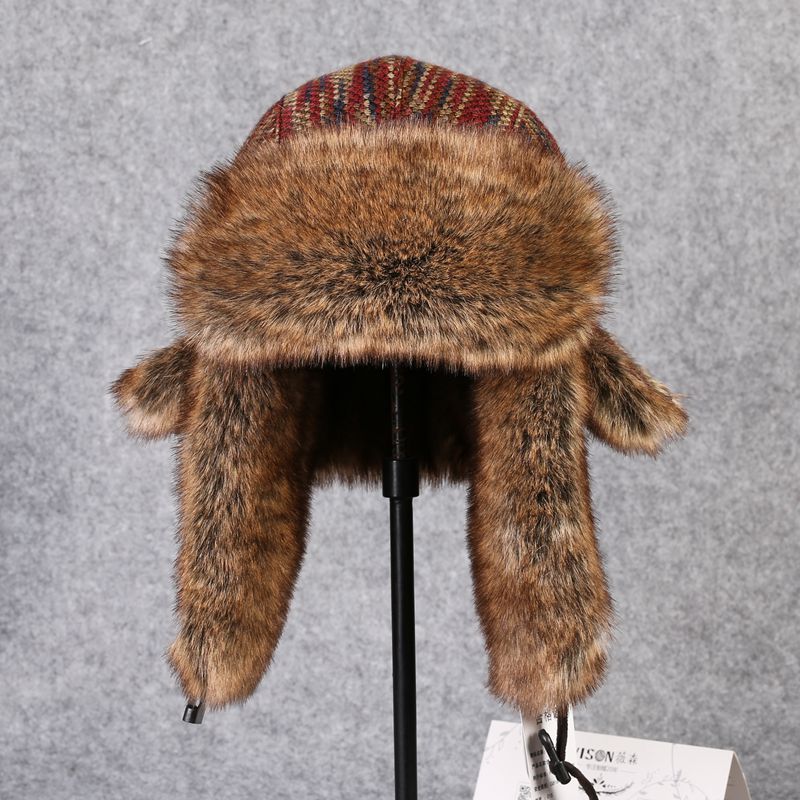 Winter Trapper Hat - B-8433 رجل منفذها قبعة أرنب ريكس