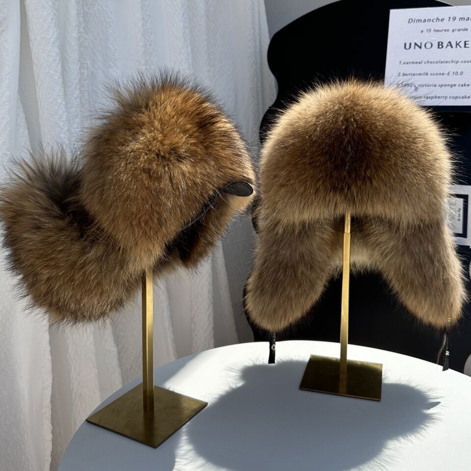 Trapper Hat Ear Flap - قبعة ترابر من فرو الثعلب الحقيقي