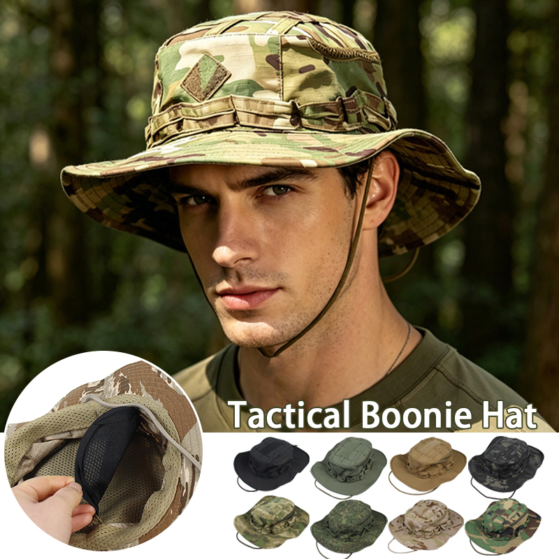 قبعة صياد تكتيكية مموهة للأنشط - مراجعة Boonie Hat Tactical وسعره
