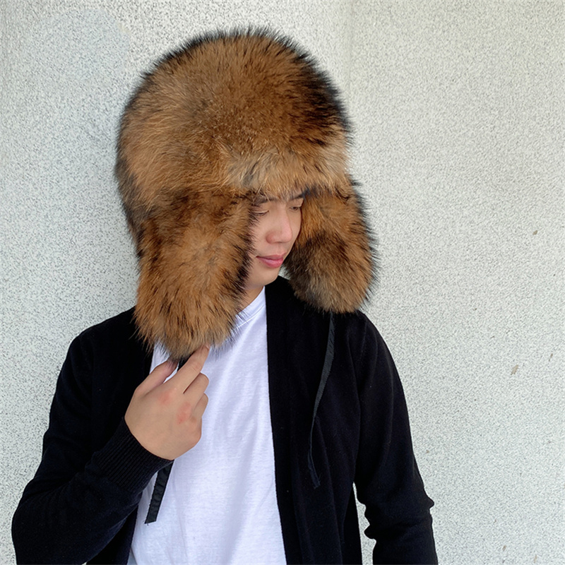 قبعة من فرو الراكون الطبيعي مع - مراجعة Winter Trapper Hat وسعره