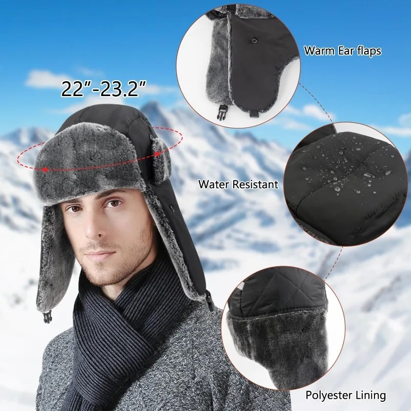قبعات Ushanka العسكرية للجيش ل - مراجعة Trapper Hat Ear Flap وسعره