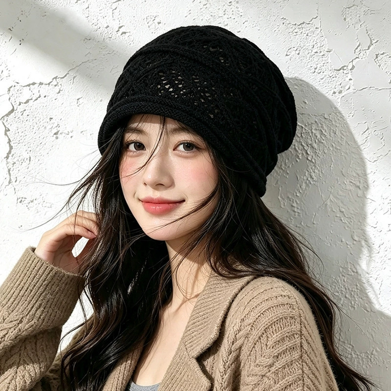 قبعات نسائية فضفاضة بتصميم مجو - مراجعة Beanie Cuffed Knit وسعره
