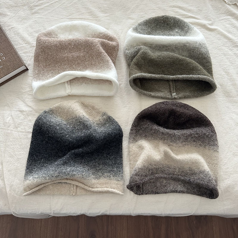 قبعة نسائية محبوكة من الصوف ال - مراجعة Beanie Cuffed Knit وسعره
